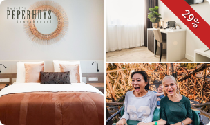 Overnachting voor 2 + ontbijt + Efteling + meer bij Boutique Hotel 't Peperhuys