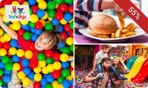 Entree + kidsmenu bij binnenspeeltuin Raf & Otje