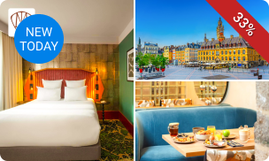 Overnachting voor 2 in een superior kamer + ontbijt midden in het centrum van Lille