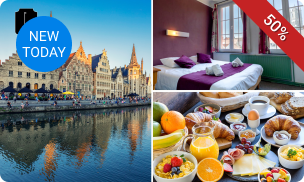 Overnachting voor 2 in een kamer naar keuze + ontbijt + welkomstdrankje in hartje Gent