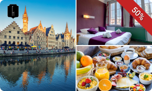 Overnachting voor 2 in een kamer naar keuze + ontbijt + welkomstdrankje in hartje Gent