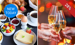 Ontbijtbuffet + glas cava bij Hotel ECU