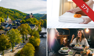 Overnachting(en) voor 2 + ontbijt + late check-out in de Eifel