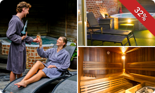 Privésauna voor 2 (2,5 uur) + flesje cava + hapjes bij 'T Koraaltje