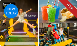 Jump ticket (90 of 120 min) voor You Jump Eersel + gripsokken + chips + slushy