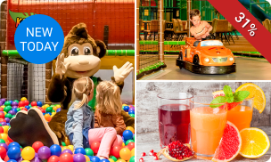 Entree kinderspeelpaleis + ranja bij KidsPlaza kinderspeelpaleis