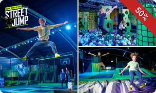 Vrij jumpen (2 uur) + zakje chips + limonade bij Street Jump Veldhoven