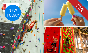 Lead of boulder + klimschoenen of Clip 'n Climb + boulderen
