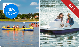 Kanotocht of waterfietsen (1,5 uur) op de Maas voor 2-8 personen