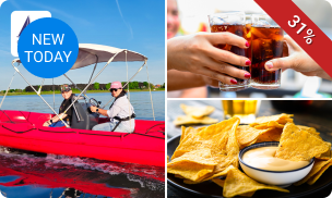 Motorboot naar keuze voor 4 personen (3 uur) + drankje + chips