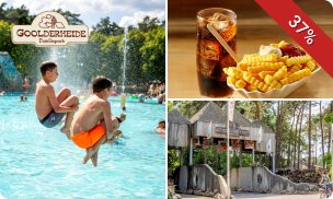 Entree buitenzwembad of minigolf + friet en frisdrank of pizza
