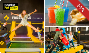 Jump ticket (90 of 120 min) voor You Jump Eersel + gripsokken + chips + slushy
