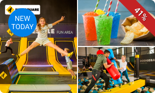 Jump ticket (2 uur) voor Jumpsquare Heerhugowaard + chips + slushy