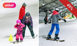 Vrij skiën of snowboarden (2 uur óf hele maand) bij De Uithof