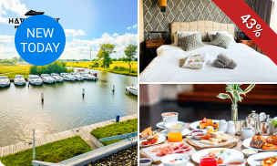 Overnachting voor 2 aan het water + ontbijt + late check-out + evt. lunch