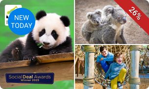 Entree voor Ouwehands Dierenpark Rhenen + koffie, thee, cappuccino of warme chocomel