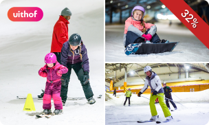 Introductie- of privéles (1 uur) + vrij skiën of snowboarden (1 uur)