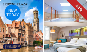 Overnachting voor 2 + ontbijt bij Crowne Plaza Brugge