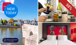 Overnachting voor 2 + ontbijt + late check-out in hartje Maastricht