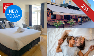 Overnachting voor 2 + ontbijt + late check-out in hartje Valkenburg