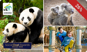 Entree voor Ouwehands Dierenpark Rhenen + koffie, thee, cappuccino of warme chocomel