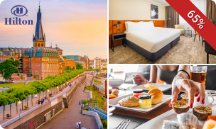 Overnachting voor 2 + ontbijt + parkeren bij Hilton Düsseldorf