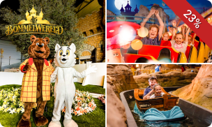 Entreeticket voor Bommelwereld + patat + snack + frisdrank of koffie/thee + appelgebak