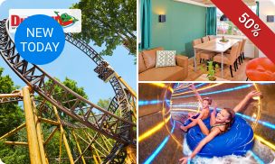 Midweek of weekend weg (4 of 6 pers.) bij Duinrell