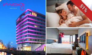 Overnachting voor 2 in een queen kamer + welkomstdrankje + evt. ontbijt in Amsterdam