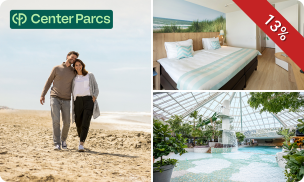 1 of 2 overnachting(en) voor 2 + ontbijt in Center Parcs Hotel Zandvoort