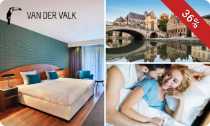 Overnachting(en) voor 2 + ontbijt + late check-out + evt. diner nabij Gent