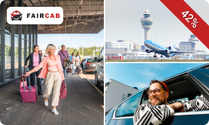 Luchthavenvervoer van of naar Schiphol (1 t/m 4 pers)