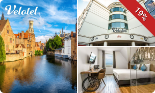 Overnachting voor 2 in een fietshotel + ontbijt + late check-out