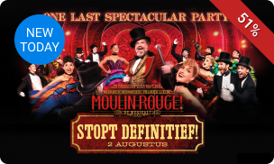 Entree voor Moulin Rouge! De Musical vanaf €49 p.p.