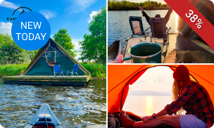 Overnachting(en) voor 2 op een kampeervlot in Utrecht of Noord-Brabant