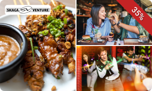 2-gangendiner + evt. lasergamen bij SkagaVenture