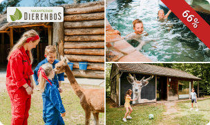 Midweek of weekend weg (voor 3 tot 6 pers.) bij Dierenbos + entree dierentuin
