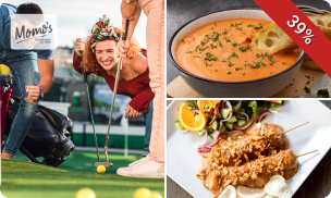 3-gangen keuzediner + evt. minigolf (60 min)
