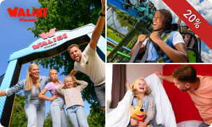 Overnachting voor 4 of 8 personen in Walibi Village + evt. dagticket voor Walibi Holland