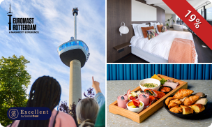 Overnachting voor 2 + ontbijt + cava in de Euromast