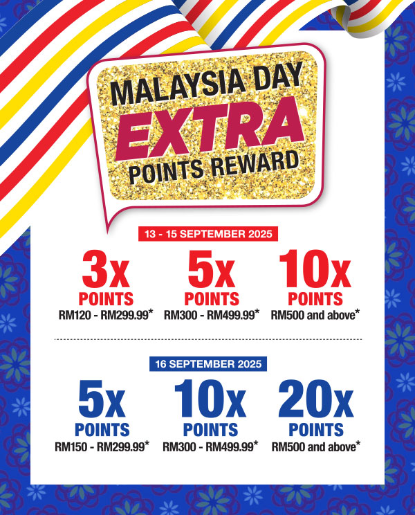 Malaysia Day Extra Points Reward
