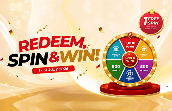 Redeem, Spin & Win!