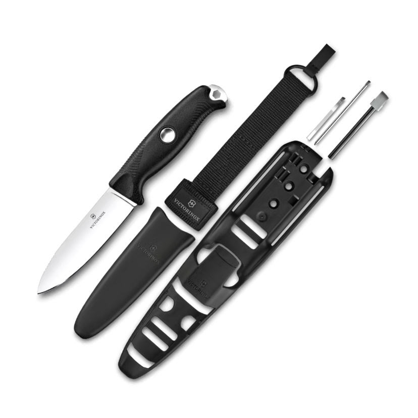 Victorinox - Nóż z głownią stałą Venture Pro - Sandvik 14C28N - Czarny - 3.0903.3F
