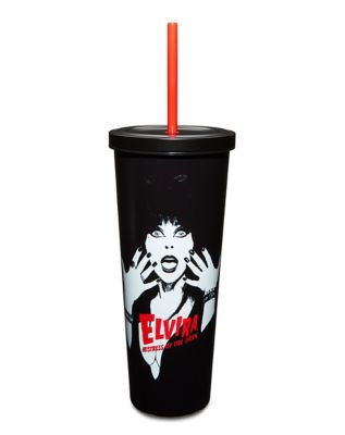 Shocked Elvira Cup with Straw - 24 oz.