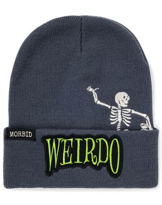 Weirdo Skeleton Cuff Beanie Hat - Morbid