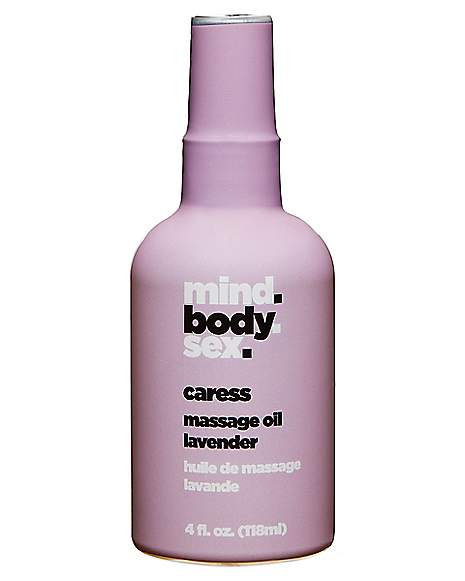 Caress Lavender Scented Massage Oil - 4 oz.