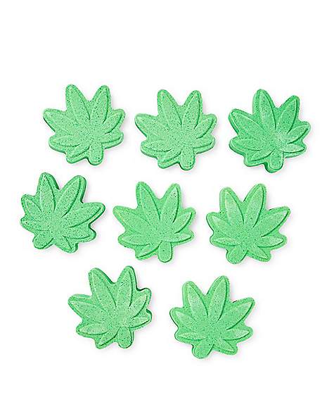 Mary Jane Weed Leaf Bath Bombs - 8 Pack