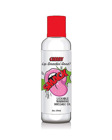 Smack Cherry Flavored Lickable Warming Massage Oil - 2 oz.