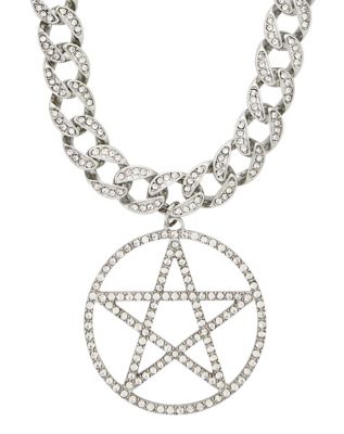 Pentagram Bling Chain Necklace