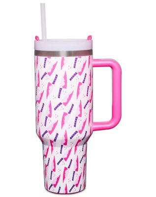 Pink Bloody Butcher Knife Travel Tumbler with Straw - 40 oz.